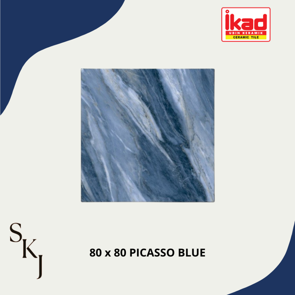 Granit Ikad Piscasso Blue 80x80 Kw 1