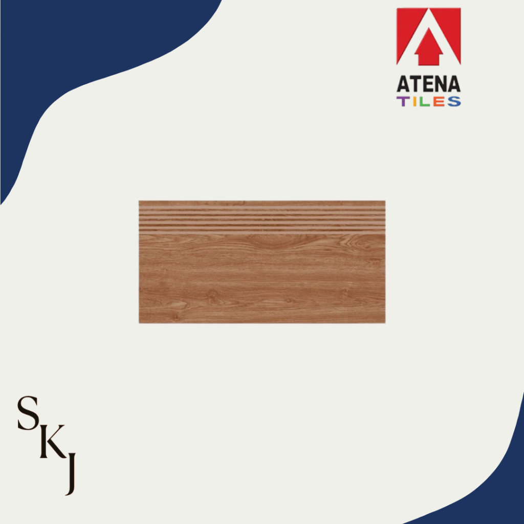 Keramik Tangga 30x60 cm Atena Royale Wood M.Brown  Step Nosing