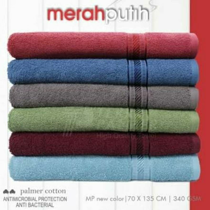 Handuk MERAH PUTIH Polos 70X140 JUMBO GROSIR