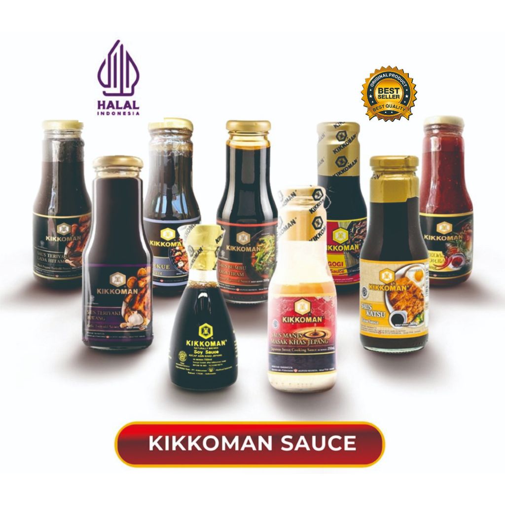 

HALAL - KIKKOMAN Sauce All Varian / Korean Sauce / SAUS KIKKOMAN ALL VARIANT 300 Gr