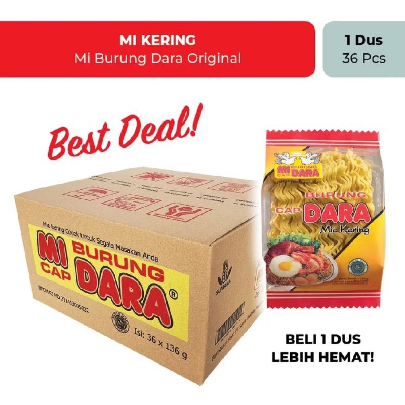 

mie burug dara 1 dus 36 pcs