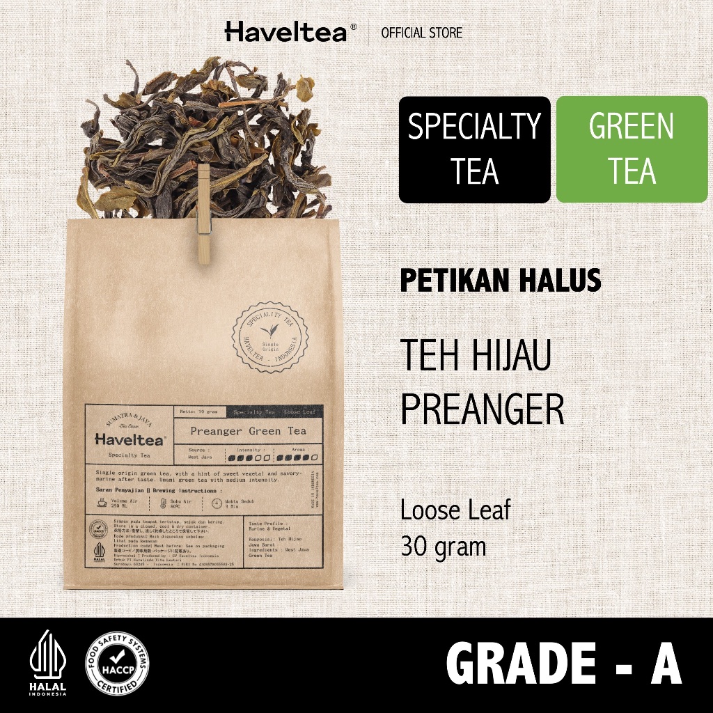 

PREANGER GREEN TEA | The Grand Cru | Haveltea | Teh Hijau | Loose Leaf