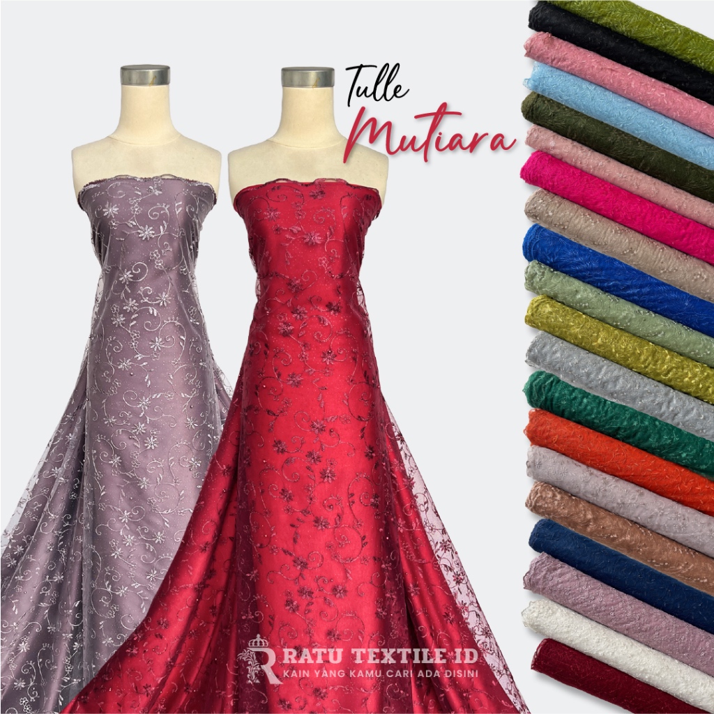 Kain Tile Akar Mutiara Tulle Mutiara Tile Akar  Kain Tulle Mutiara Kain Tulle  Kain Tille Kain Tulle