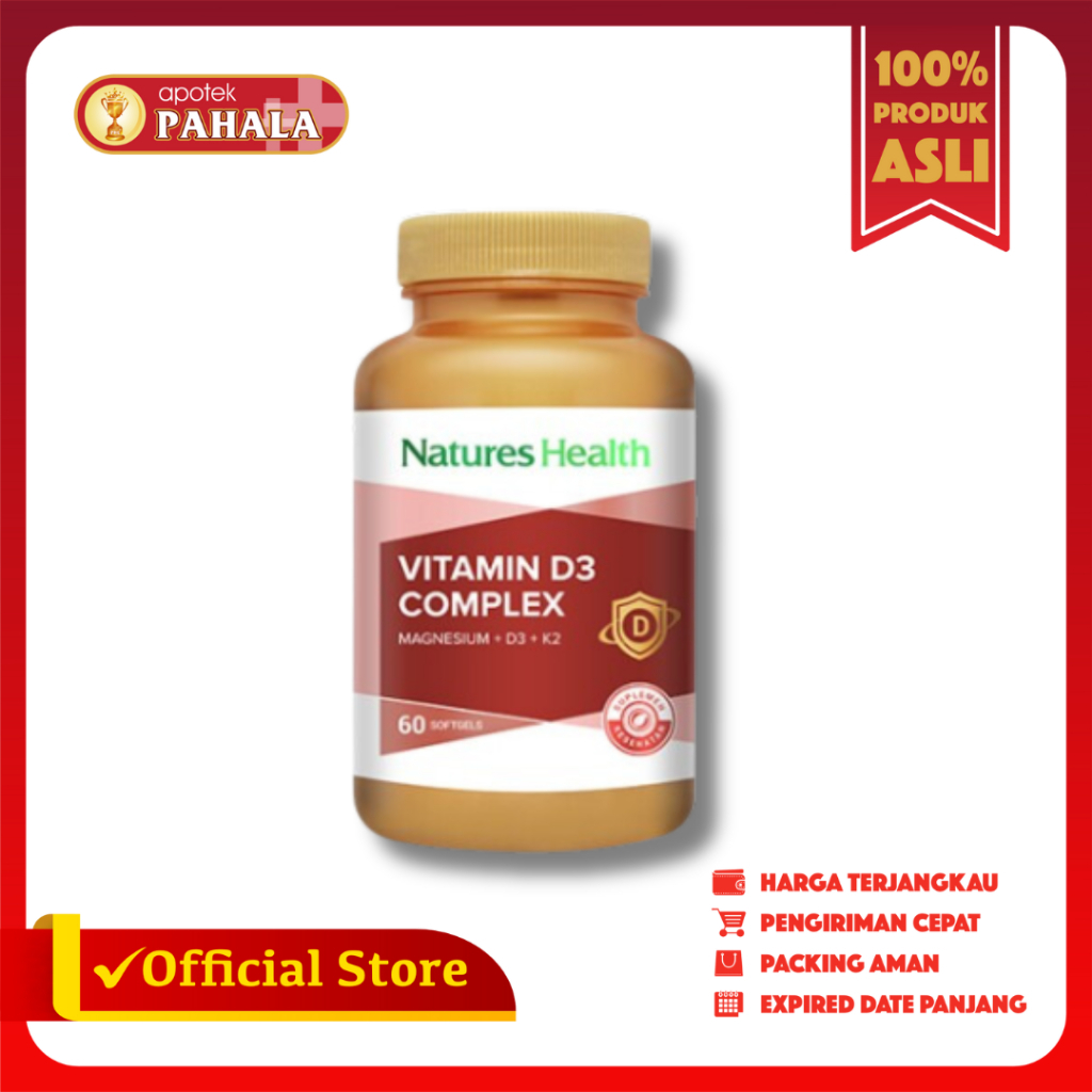 NATURE HEALTH VITAMIN D3 COMPLEX (60) VITAMIN D3 + K2