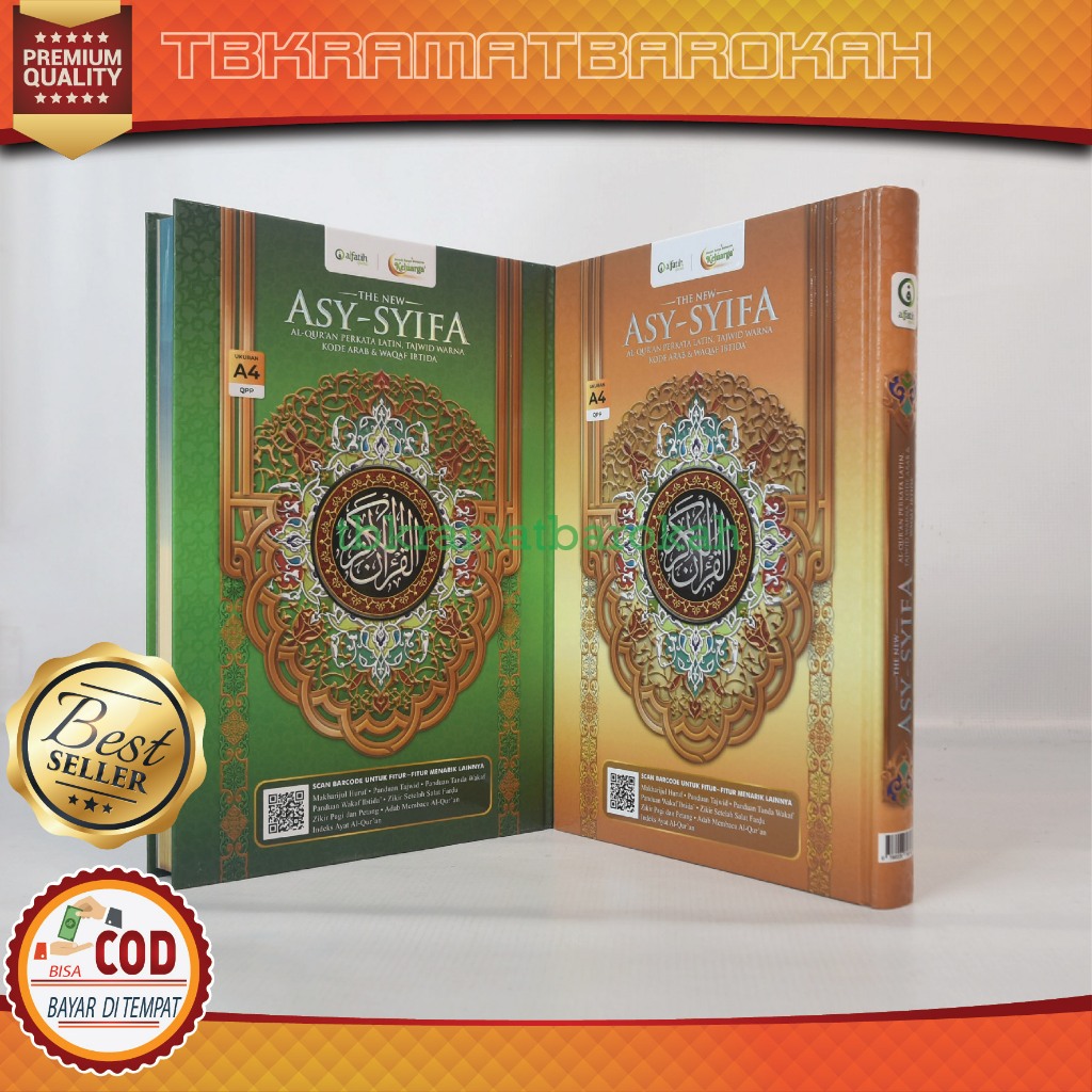 Alquran Latin Perkata Terjemah Tajwid Warna Asy-Syifa Besar A4 Dan A5 Sedang, Al quran As Sifa Terje