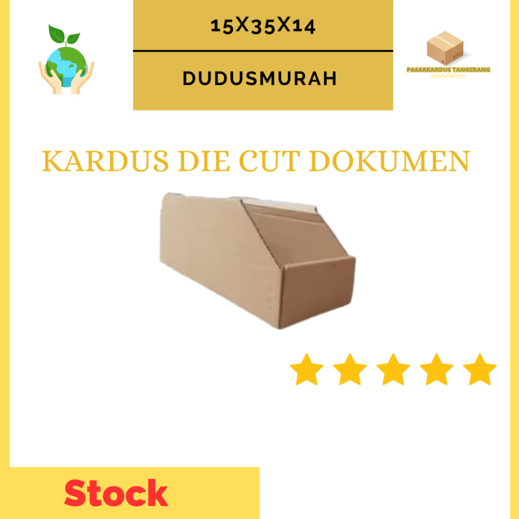 

Kardus Dokumen Kardus Bin 15x35x14cm- Karton (10pcs) Box Diecut Dus Packaging Dolumen Polos Murah/Box Dokumen/Box buku-buku/Box Kantor/Kardus Murah/Kardus Tebal & Kuat