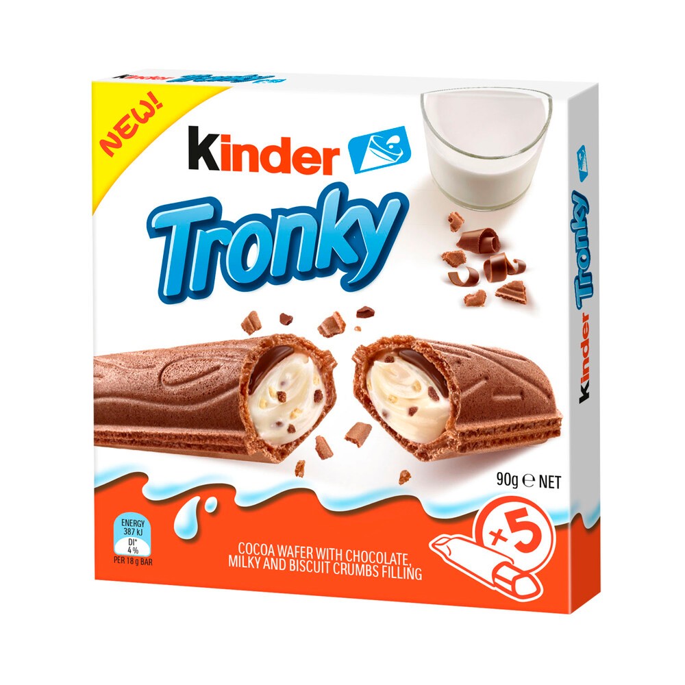 

Kinder Tronky Biscuit Bars Multipack 5 Pack | 90g Australia