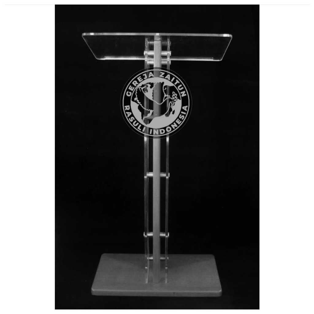 

Mimbar Podium Pulpits Minimalis Stainless Zaman Now Akrilik Bening
