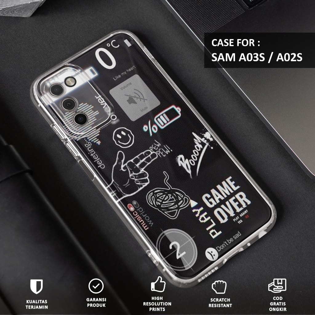 Case SAMSUNG A03S - Casing SAMSUNG A02S Motif NASA TICKET - Softcase Premium Fourside - Bening Trans