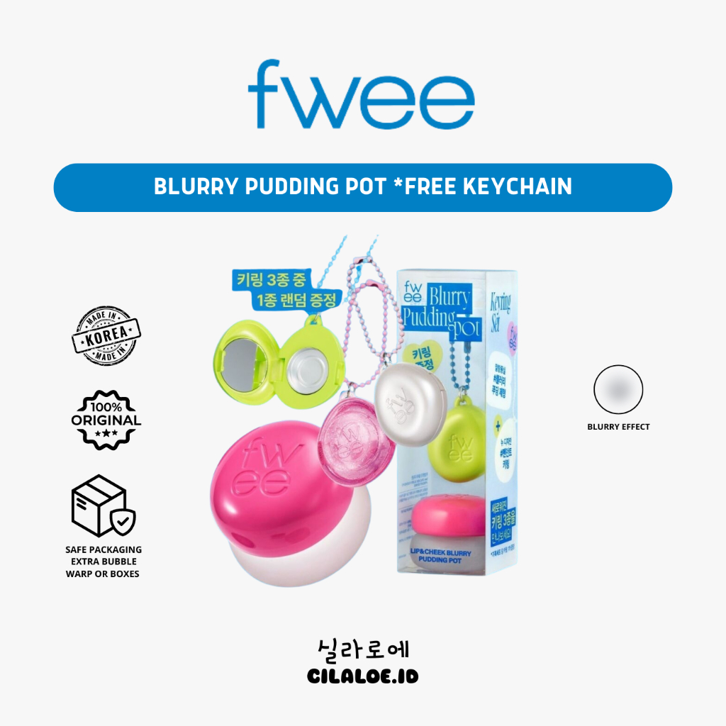 (READYSTOCK) FWEE Blurry Pudding Pot FREE KEYCHAIN | Lip & Cheek Blurry Pudding Pot