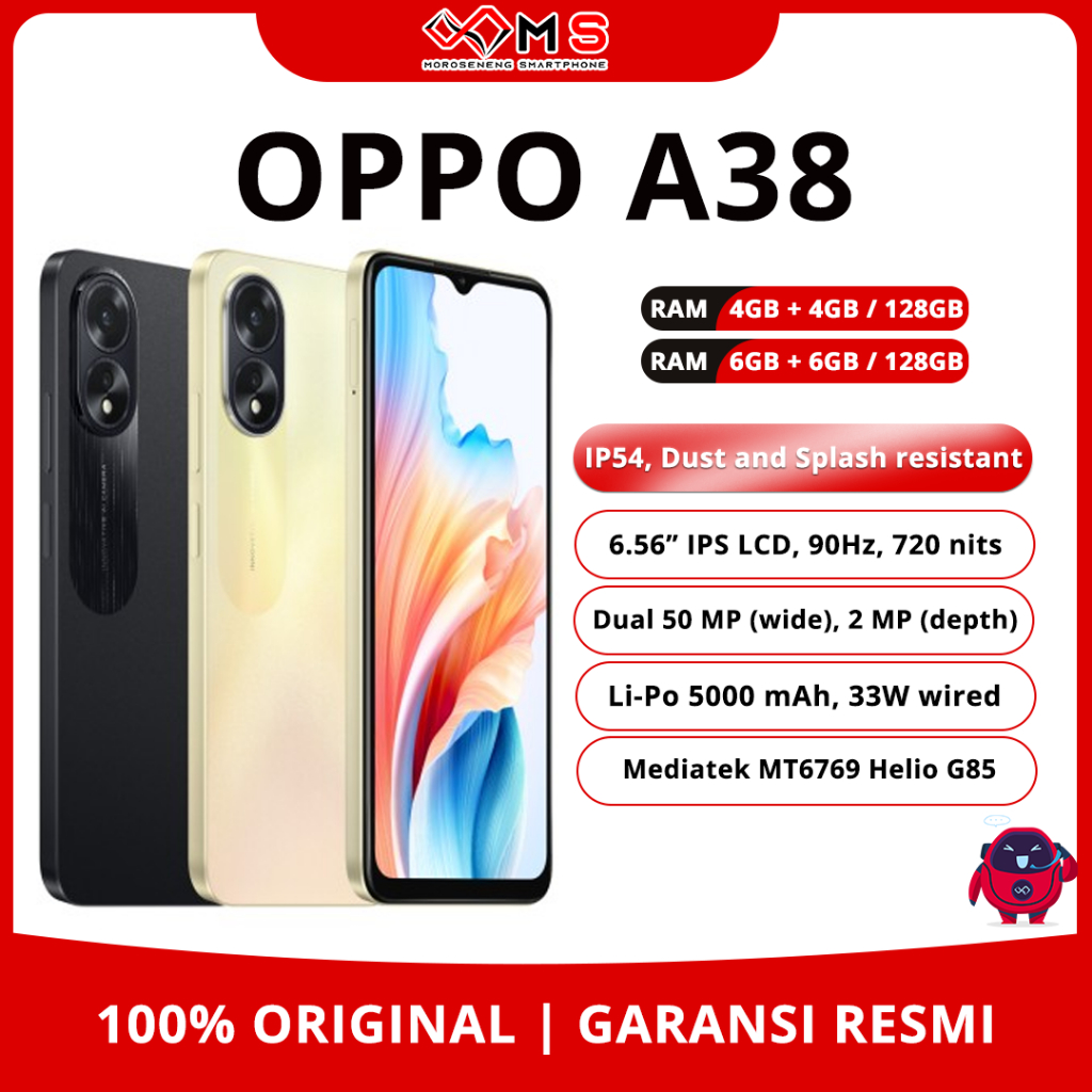 OPPO A38 RAM 4/128 GB RAM 6/128 GB NEW GARANSI RESMI