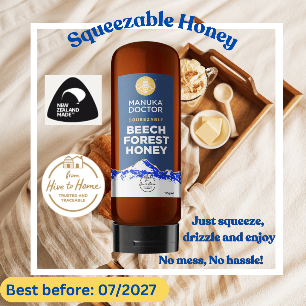 

Manuka Doctor Squeezable Beech Forest Honey 500gr + Madu Manuka Honey asli dari New Zealand