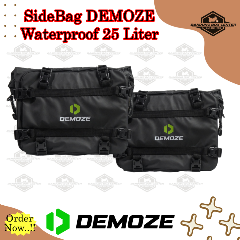 Sidebag Motor Tas Samping Motor DEMOZE 25 Liter Side Bag Tas Motor Waterproof Anti air DEMOZE 25L