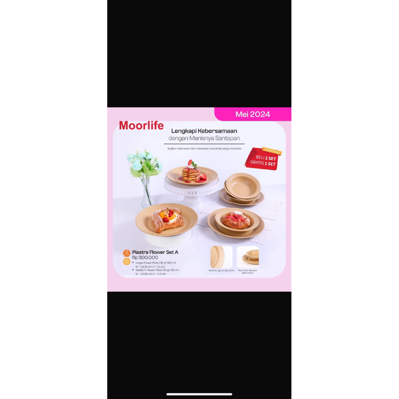 MOORLIFE PIASTRA FLOWER SET A//PIRING MOORLIFE//ORIGINAL MOORLIFE