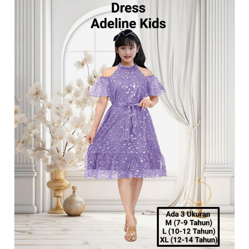 Dress Cantik Trendy Best Seller Modis Keren Gaun Kids Dress New Arrival Stylish Casual Midi Dres Ana