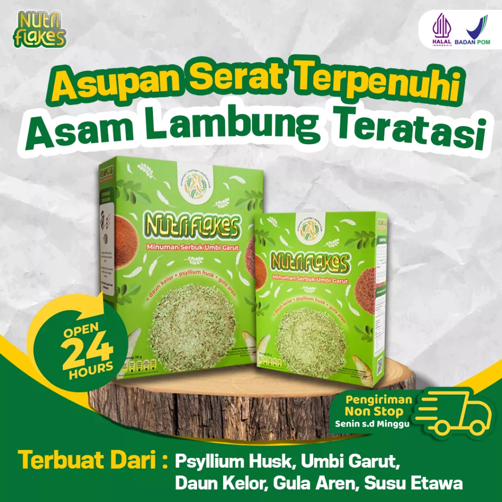 

SPECIAL BIG SALE 9.9!!! Nutriflakes Sereal Umbi Garut Solusi Asam lambung