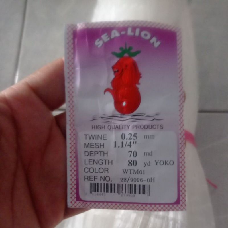 Jaring ikan bahan jala Buatan Thailand 0.25 1¼ inchi 70md/80yds yoko pukat ikan jaring bahan jala