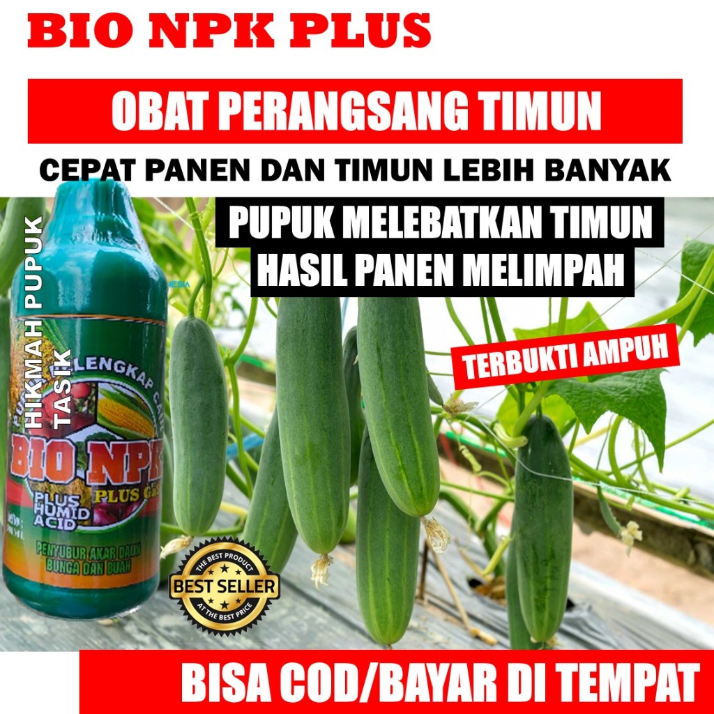Pupuk Ajaib BOOSTER PERBANYAK BUAH TIMUN - BIO NPK CAIR 500 ML Panen Timun Lebih Banyak dan Besar, P