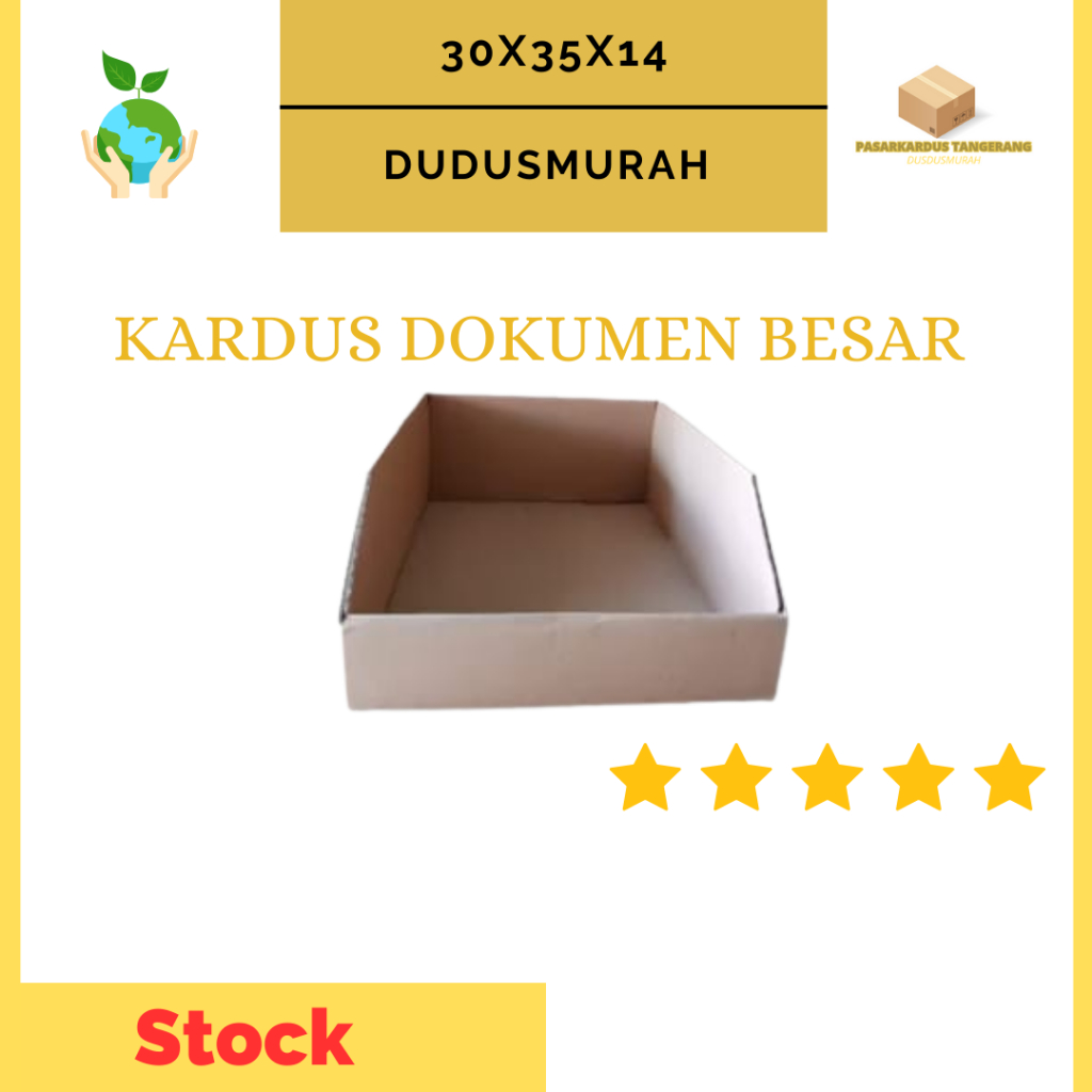 

Kardus Bin Besar Kardus Die cut 30x35x14cm - Karton (10pcs) Box Die cut Dus Packaging Dokumen Polos Murah