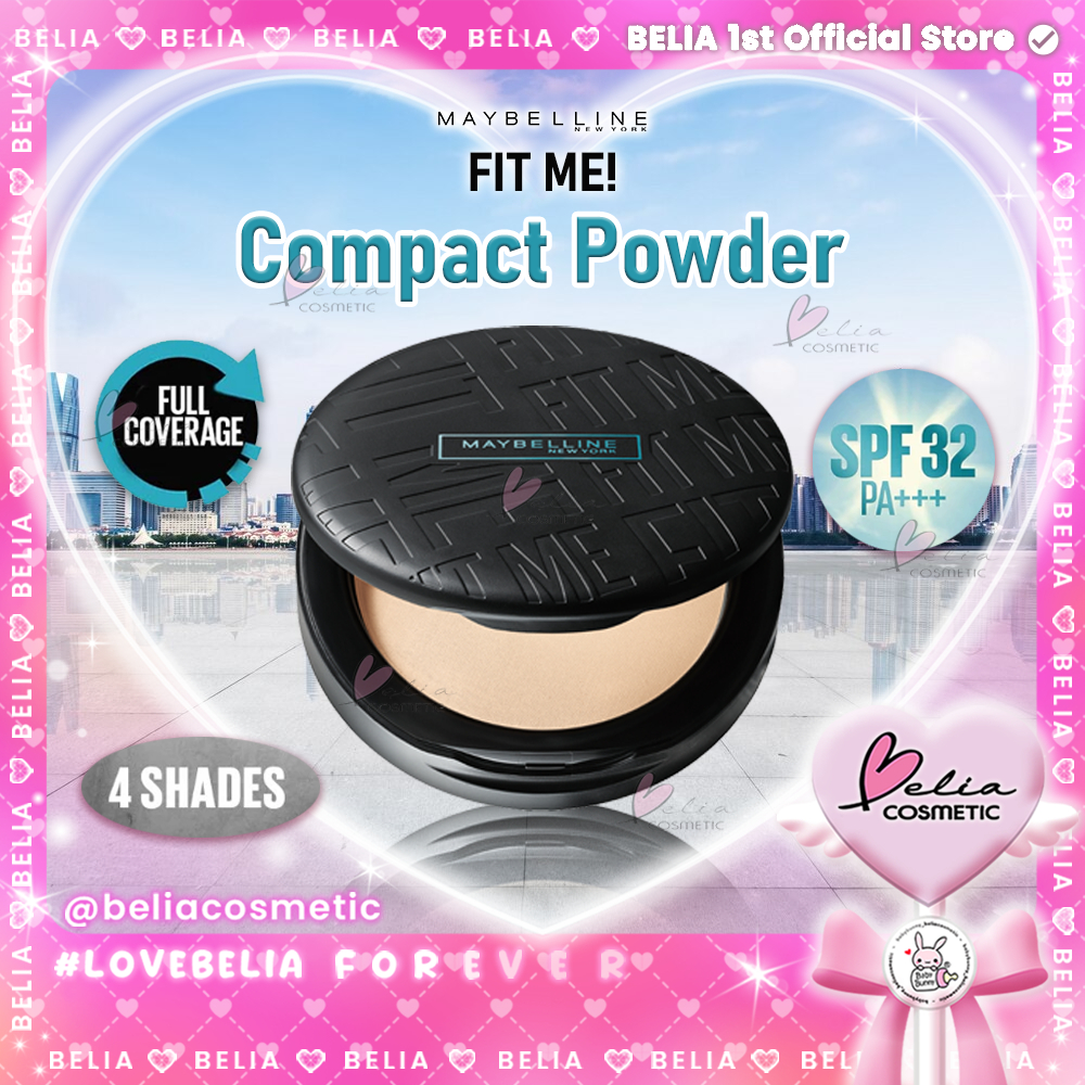 ❤ BELIA ❤ MAYBELLINE Fit Me Matte + Poreless 16 Jam Oil Control Compact Powder | Make Up Bedak Padat