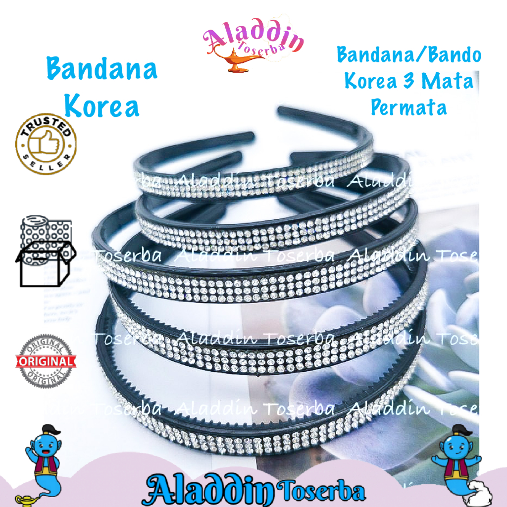 BANDANA BLINK LOOK LIKE A DIAMOND ZIRKON PERMATA 3 - BANDO KOREA 3 MATA PERMATA / BANDANA DIAMOND