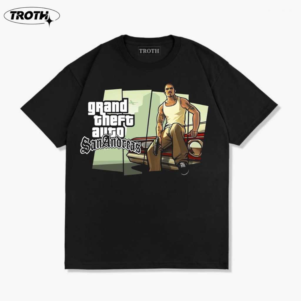 Troth tshirt kaos GTA SAN ANDREAS pria dan wanita unisex