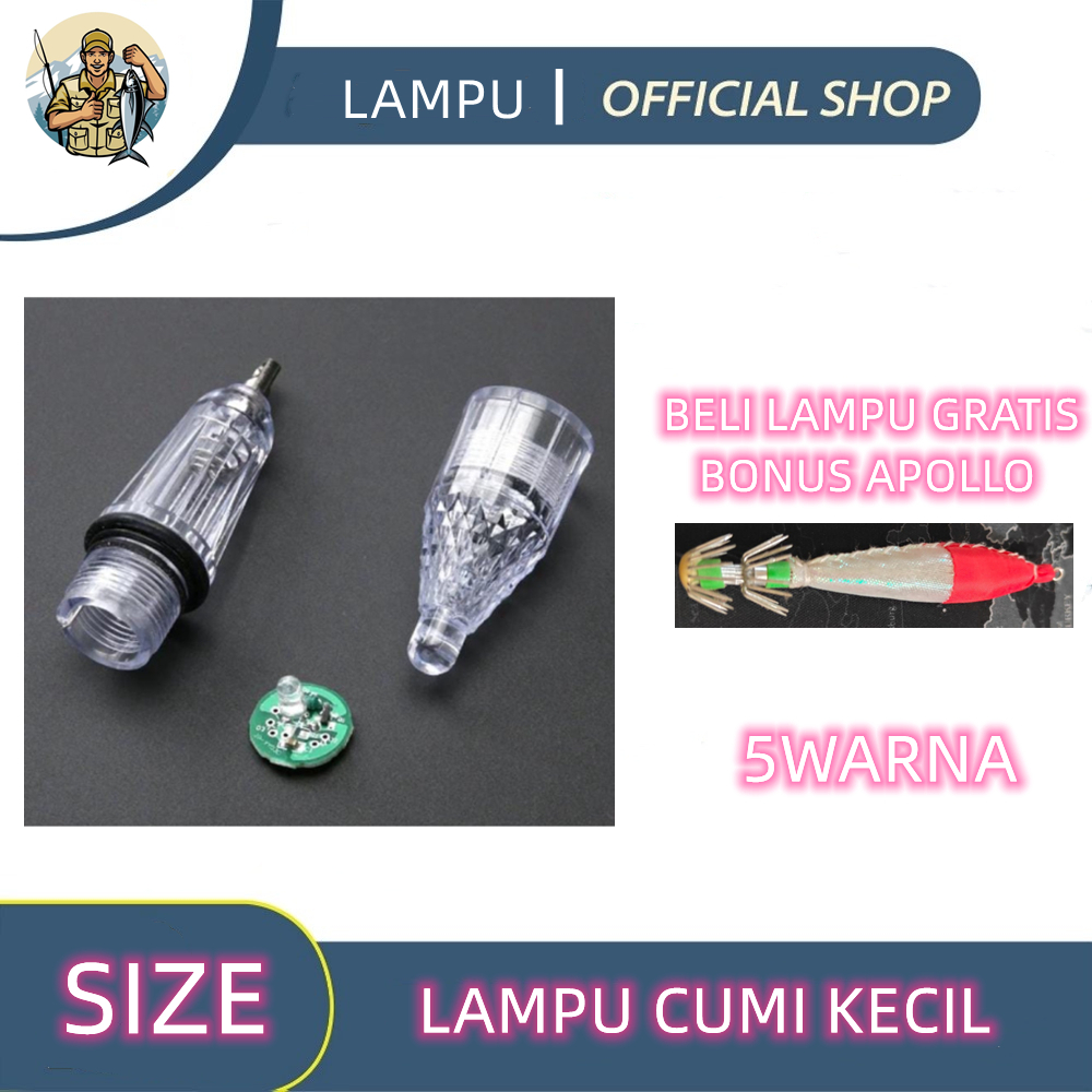 Lampu cumi kecil Umpan Pancing Dengan Lampu Led Untuk Menarik Perhatian Ikan 5warna