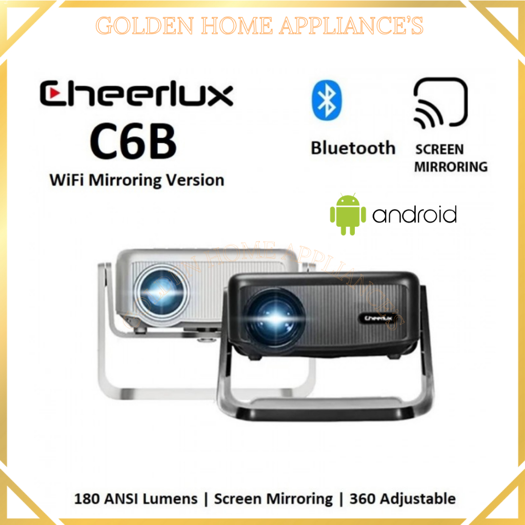 CHEERLUX C6B New WiFi Android Proyektor