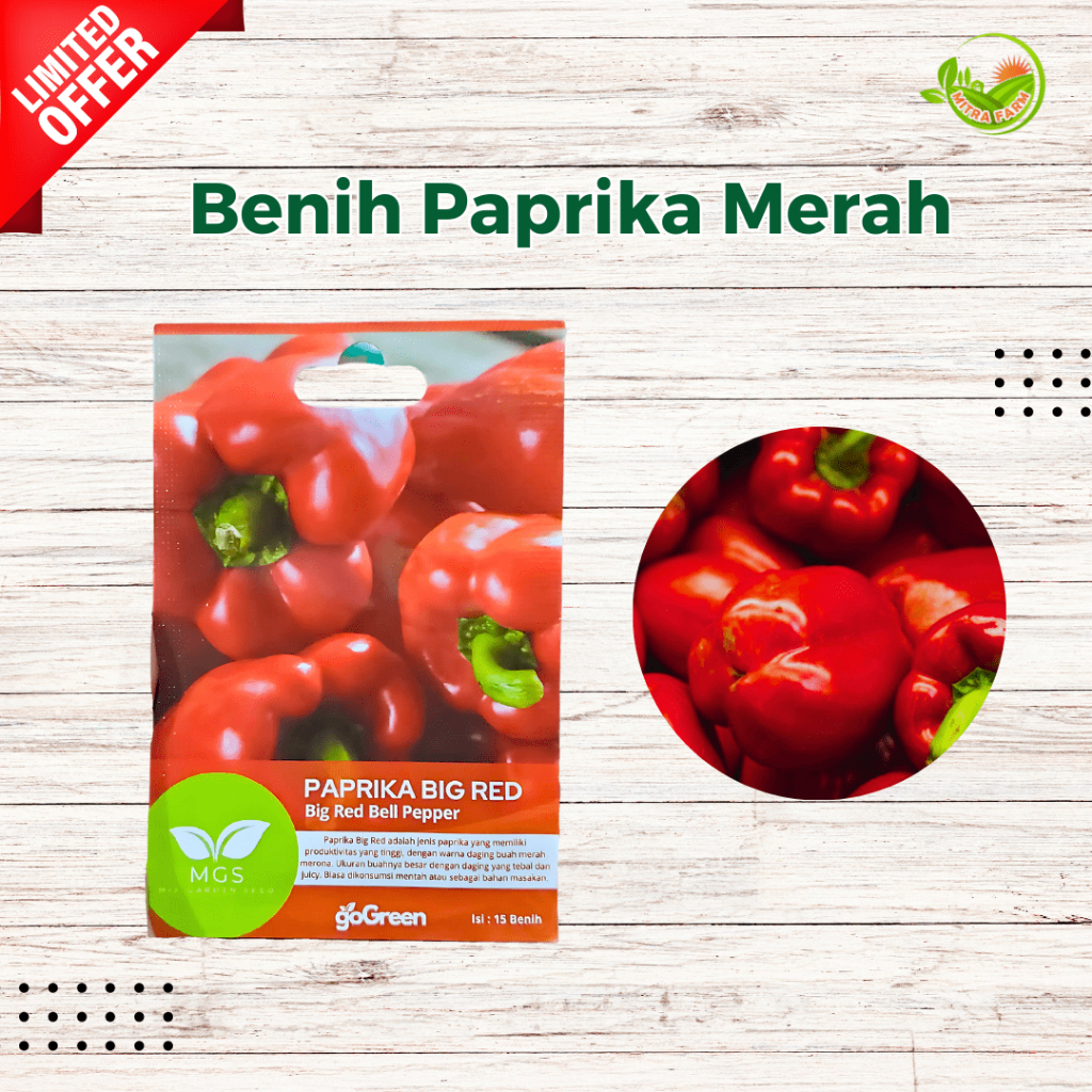 Benih Paprika Merah/Red Paprika Benih Murah isi Banyak/Benih Paprika