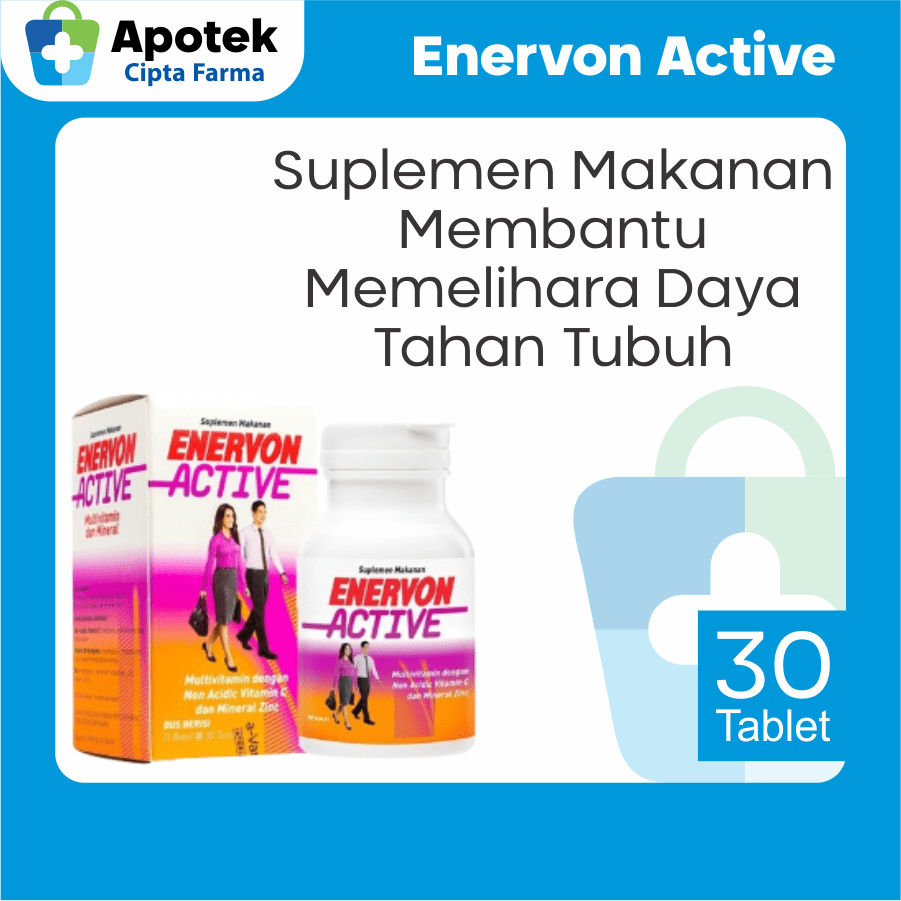 Enervon Active Vitamin C Suplemen Vit C Vitamin B Kompleks B Complex Vitamin Vit B Complex Zinc Supl