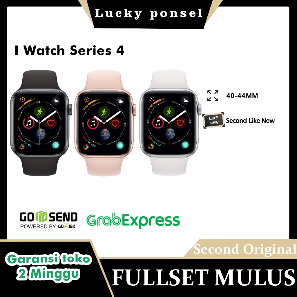 Apple iWatch Series 4/40M/44M second mulus like new fullset garansi