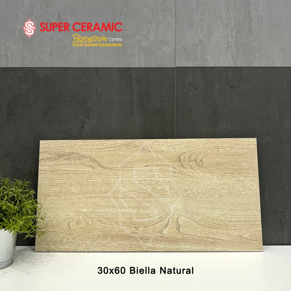 HABITAT 30x60 Keramik Lantai Dinding Kayu Matt - BIELLA CHERRY / ANTIQUE / GOLD / NATURAL