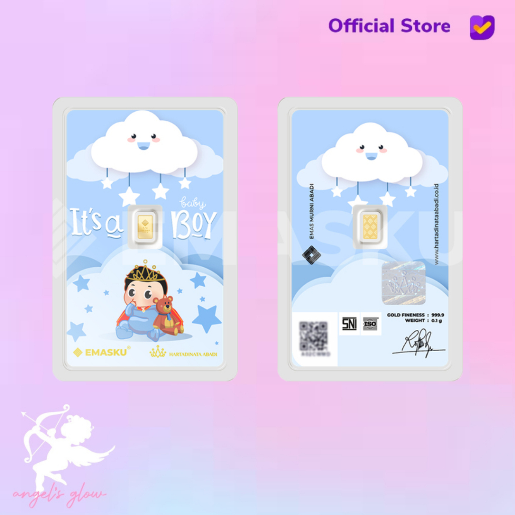 Micro Gold Logam Mulia Emasku Baby Boy Series 0.1 GRAM