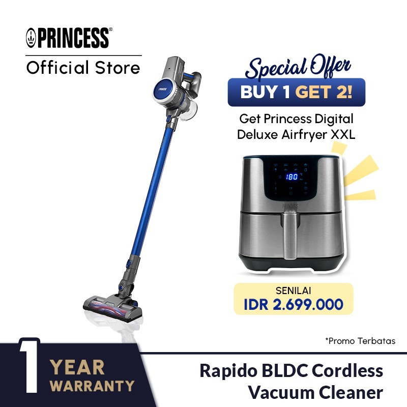 Princess Rapido BLDC Cordless Vacuum Cleaner/Penyedot Debu Tanpa Kabel