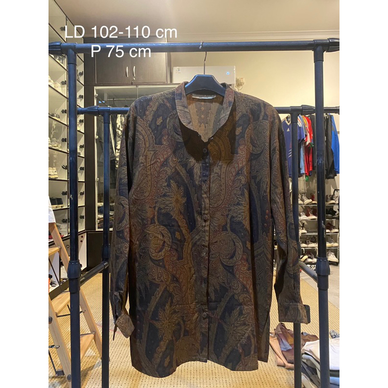 Christian Aujard floral long sleeve shirt european fabrics vintage