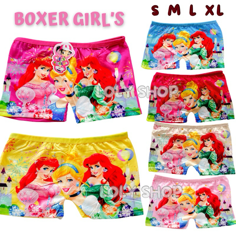 Celana Dalam Boxer Anak Wanita HAPPY GIRL / Cd Boxer Anak Cewek / Celana Dalam Boxer Wanita