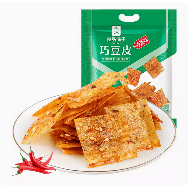 

Cemilan kulit tahu qiao dou fu pi 巧豆皮