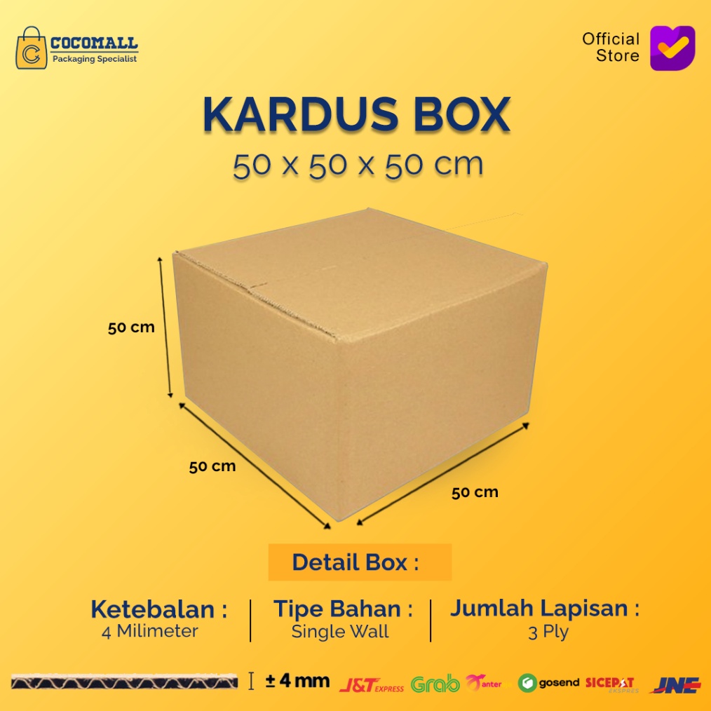 

Kardus Karton Box Besar 5x5x5 CM Kotak Dus dahan Tebal Polos