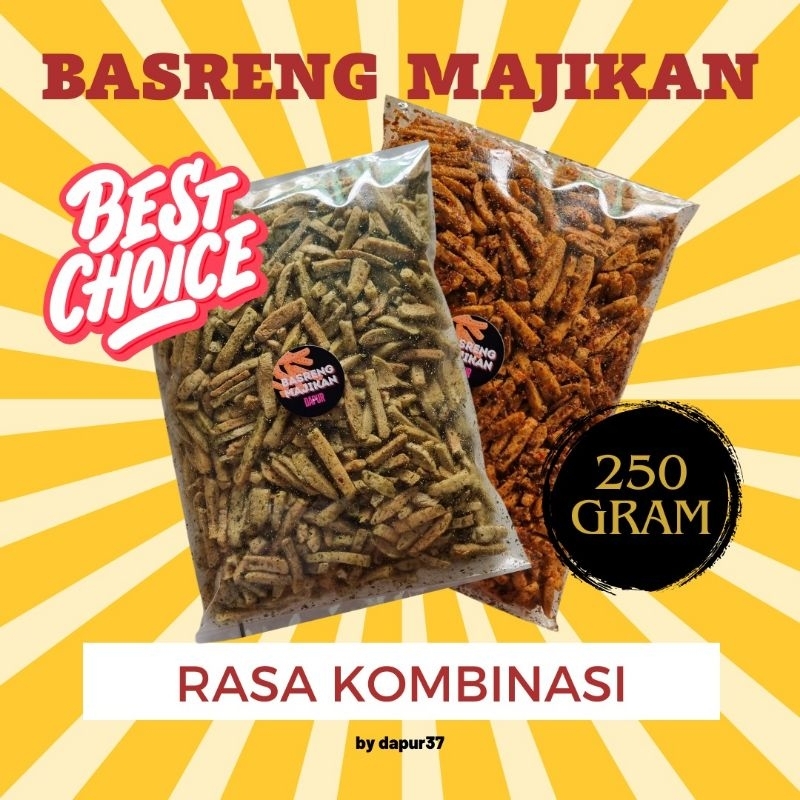 

Basreng Majikan Rada Kombinasi Original Dan Pedas Daun Jeruk 2 Pcs By DAPUR37 Cemilan Snack