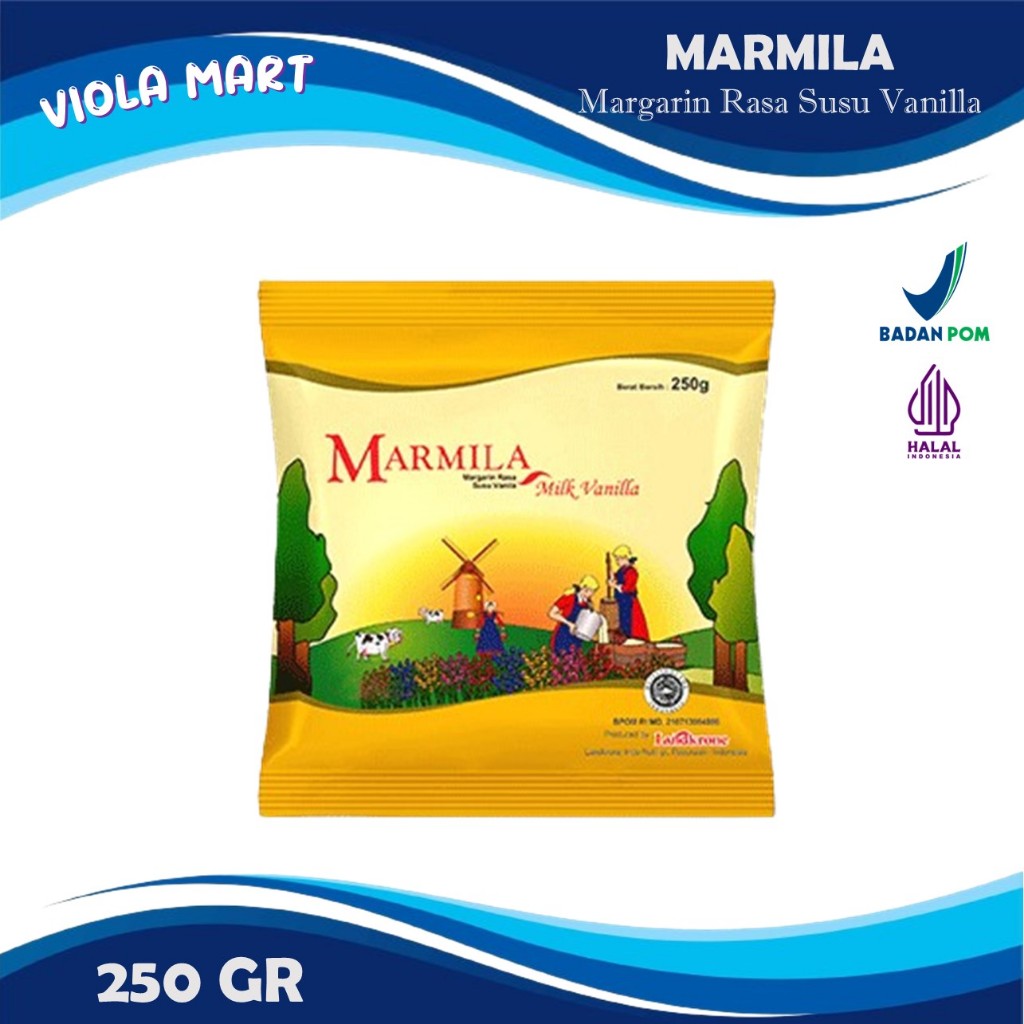 

MARMILA Margarin Krim Rasa Susu Vanilla 250gr - Margarin Kemasan Sachet