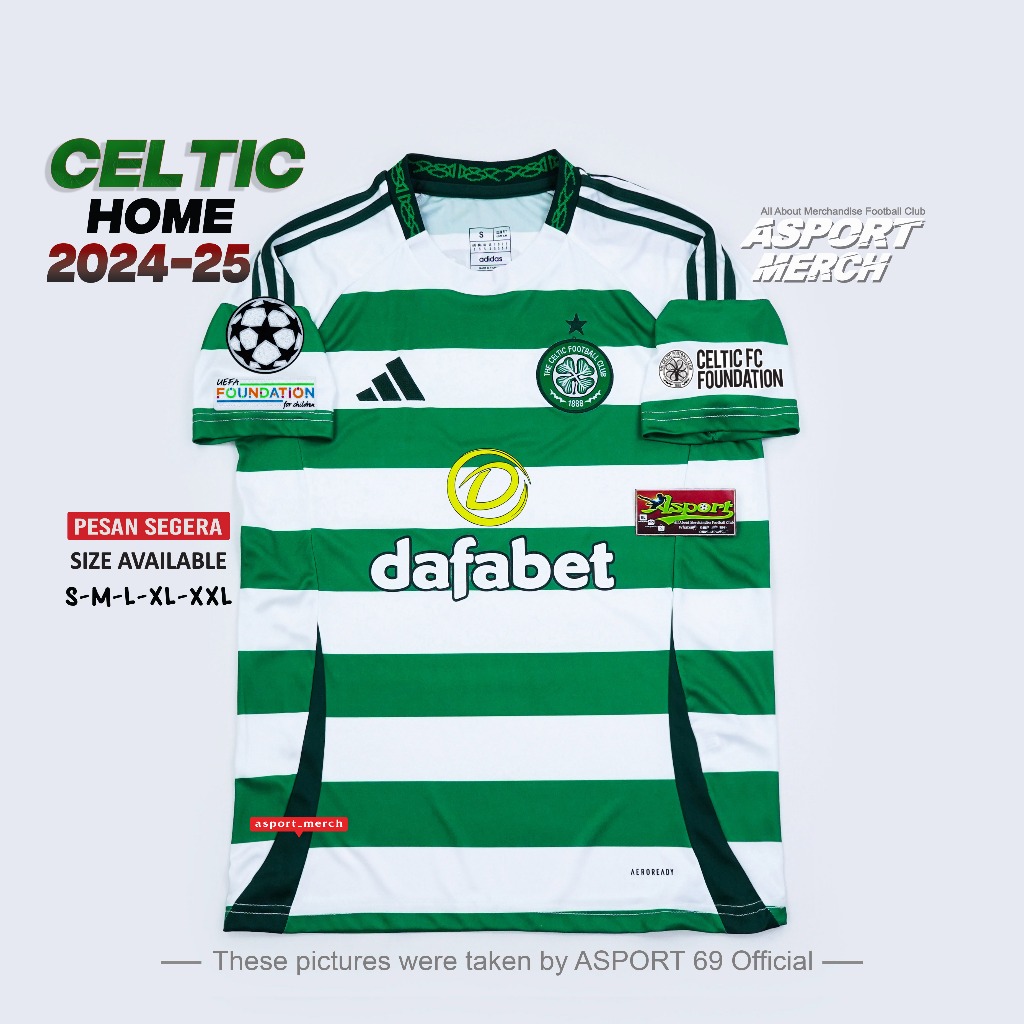 JERSEY CELTIC HOME 2024 2025 JERSI CELTIC HOME 24 25