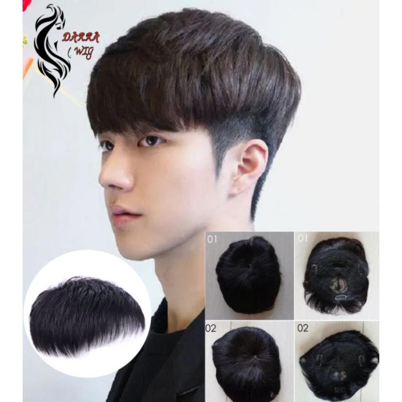 Toupee Botak Pria korea/Toupee Penutup Botak Modern