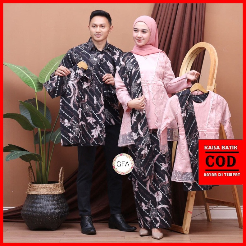 Baju Batik Couple Pasangan Kebaya Keluarga Ibu Bapak Anak