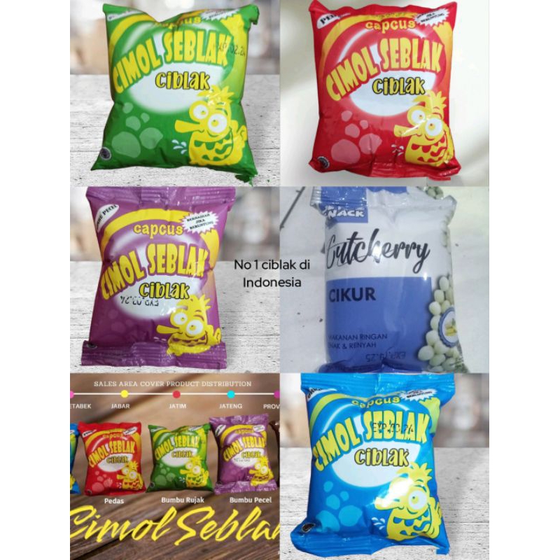 

snack cimol seblak cemilan jual per bal isi 5 renceng per renceng isi 10 pcs total isi 50 pcs per bal grosiran cemilan lezat enak nikmat