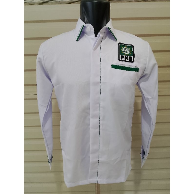 Kemeja Partai PKB Baju PKB Putih Lengan Panjang