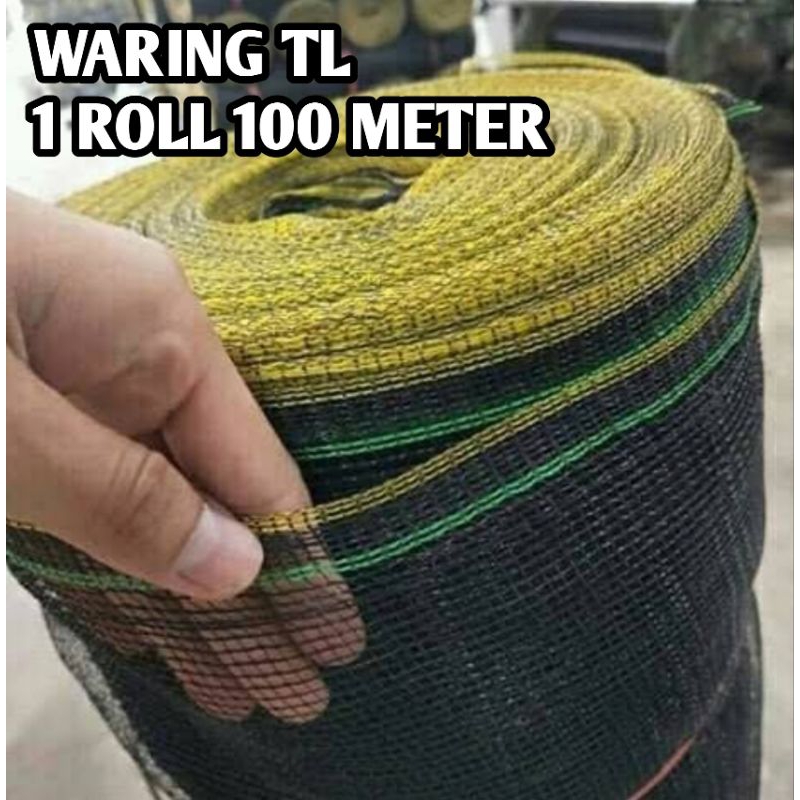 Jaring Waring TL 100 Meter Roll Tinggi 120 CM - Jaring Hitam - Jaring Kandang - Jaring Tanaman - Jar