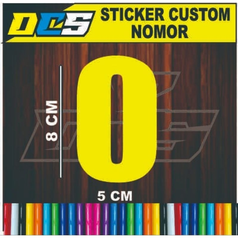 

sticker angka satu picisan custom nomor dengan ukuran 8 x 5 cm