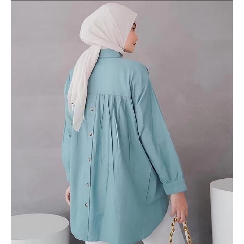 HANA TOP BLOUSE - Kemeja oversize linen wanita - Rika Top Linen