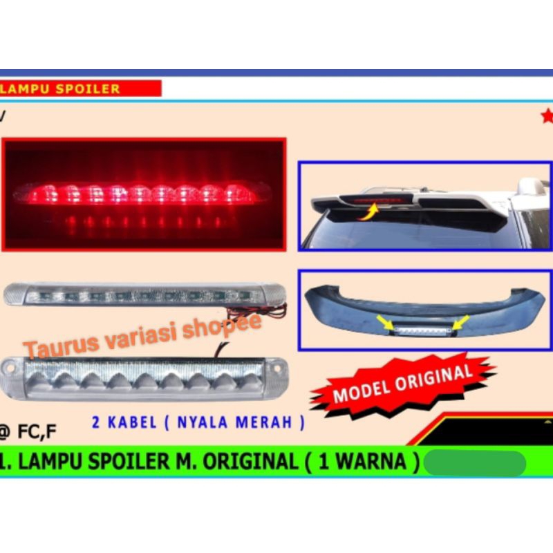 Lampu Spoiler Led Model Original All New Avanza/Xenia 2012-2020 Mika Merah Dan Putih (Ukuran Panjang