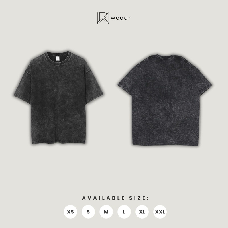 Oversized Washed Tshirt Kaos Retro Polos Premium